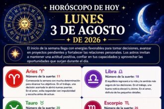 Horóscopo del 03 de agosto de 2026