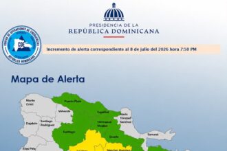 COE activa alertas por lluvias: tres provincias pasan a amarilla y 12 quedan bajo alerta verde