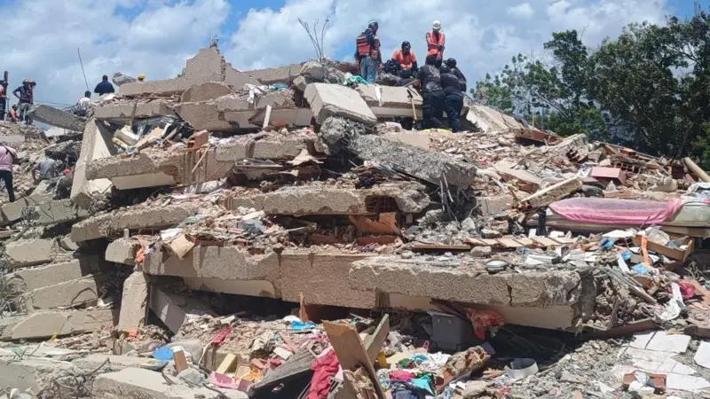Venezolanos lideran la búsqueda entre los escombros de desaparecidos en el terremoto