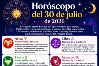 Horóscopo del 30 de julio de 2026