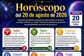 Horóscopo del 20 de agosto de 2026