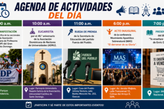 Agenda del día: jueves 20 de agosto 2026