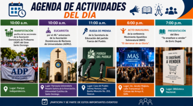 Agenda del día: jueves 20 de agosto 2026