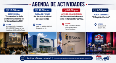 Agenda del día: martes 18 de agosto de 2026