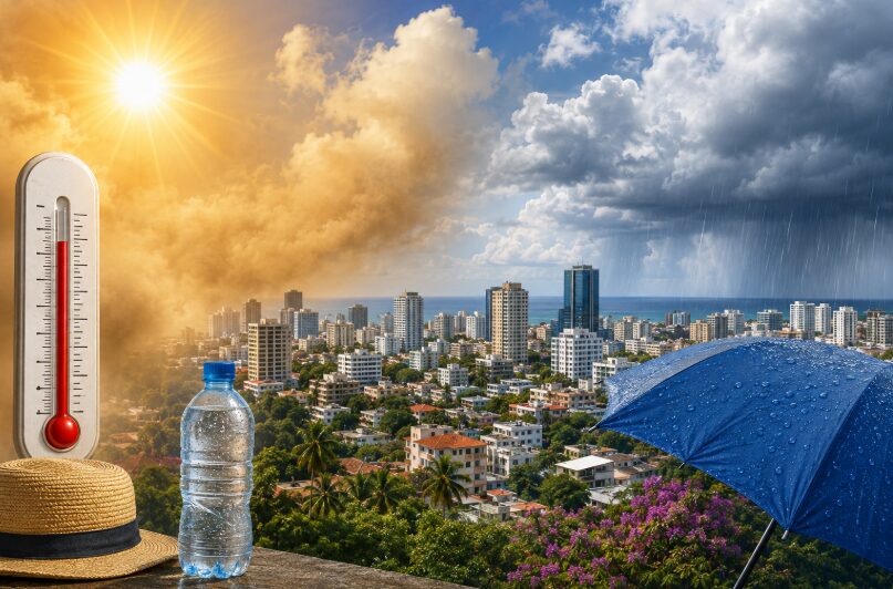 ¡Saque el paraguas y prepárese para el calor! Polvo del Sahara domina hoy, pero mañana vuelven los aguaceros