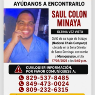 Buscan a Saúl Colón Minaya, hombre de 40 años reportado como desaparecido en Santo Domingo