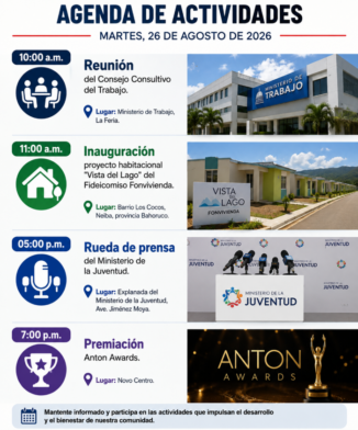 Agenda del día: jueves 27 de agosto de 2026
