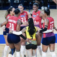 Las Reinas del Caribe celebran su triunfo ante Puerto Rico en NORCECA 2026.