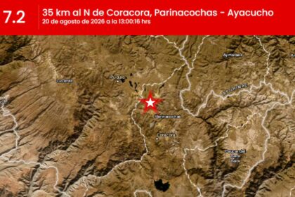 Sismo de magnitud 7.2 sacude Ayacucho, Perú, según el IGP