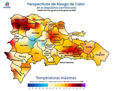 INDOMET advierte sobre calor extremo y sensación térmica superior a los 39 °C durante la próxima semana
