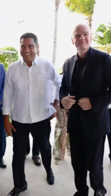 Gianni Infantino a Luis Abinader a su llegada a RD: “Tienes un dominicano como presidente de la FIFA”