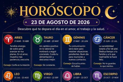 Horóscopo del 23 de agosto de 2026: predicciones y números de la suerte