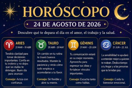 Horóscopo del 24 de agosto de 2026: predicciones y números de la suerte