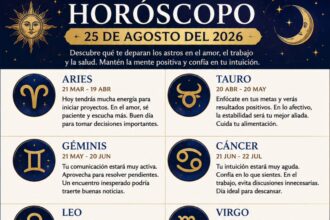Horóscopo del martes 25 de agosto de 2026: descubre qué te deparan los astros