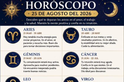 Horóscopo del martes 25 de agosto de 2026: descubre qué te deparan los astros