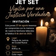 Movimiento Justicia Jet Set convoca a vigilia por la memoria de víctimas del 8 de abril de 2025
