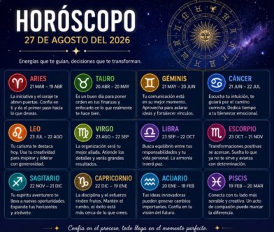 Horóscopo de hoy, jueves 27 de agosto de 2026: descubre qué te deparan los astros