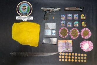 Policía Nacional ocupa presuntas sustancias narcóticas y arma de fuego durante operativos focalizados en La Vega