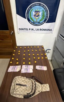 DINTEL apresa a dos personas y ocupa presuntas sustancias narcóticas en La Romana