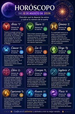 Horóscopo del 6 de agosto de 2026