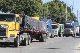 Transporte de mercancías en la zona fronteriza.