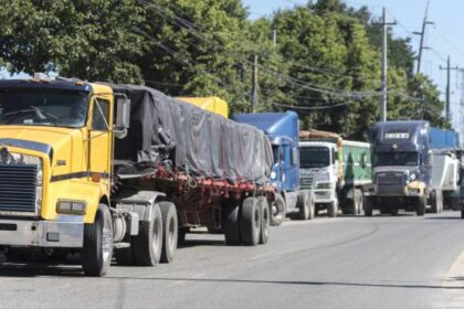 Transporte de mercancías en la zona fronteriza.
