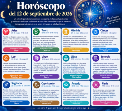 Horóscopo del 12 de septiembre de 2026: predicciones y número de la suerte para cada signo