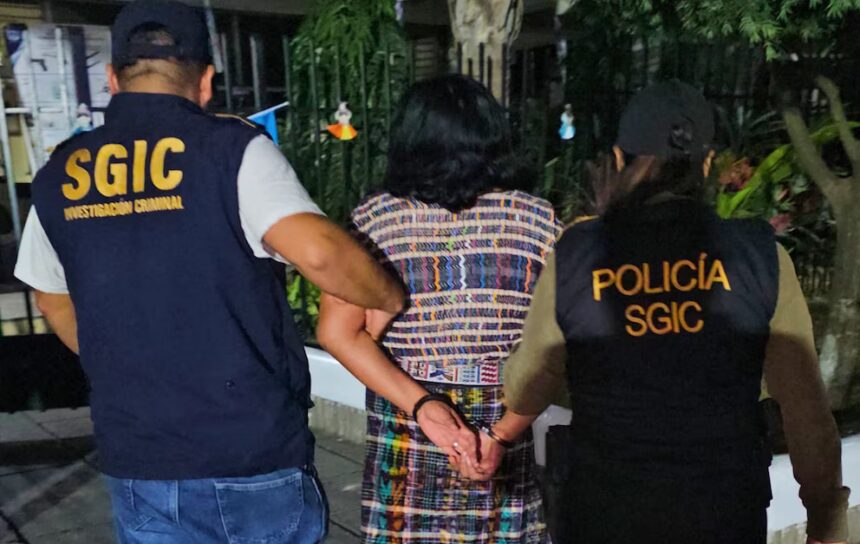 Capturan en Guatemala a mujer, acusada del homicidio de su sobrina