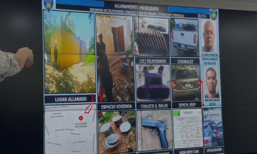 Policía apresa a Álvaro Ubiera y recupera 21 televisores sustraídos de Villa Olímpica
