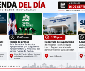 Agenda del día: miércoles 16 de septiembre de 2026