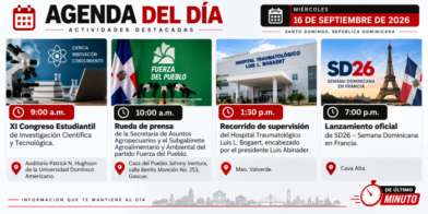 Agenda del día: miércoles 16 de septiembre de 2026