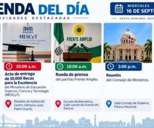 Agenda del día: jueves 17 de septiembre de 2026
