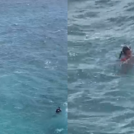 Bomberos intentan recuperar cadáver en el mar Caribe frente a la Av. España