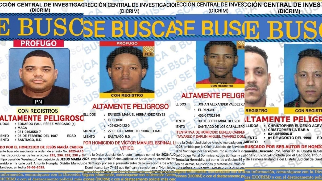 Policía Nacional activa operativos de localización para dar con siete individuos en Santiago