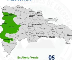 COE activa alerta verde en cinco provincias por crecida de ríos