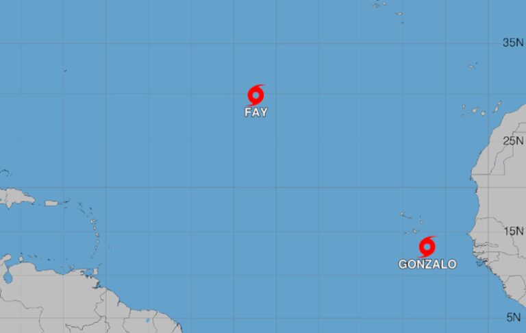 La tormenta Gonzalo surge en el Atlántico mientras Fay se fortalece