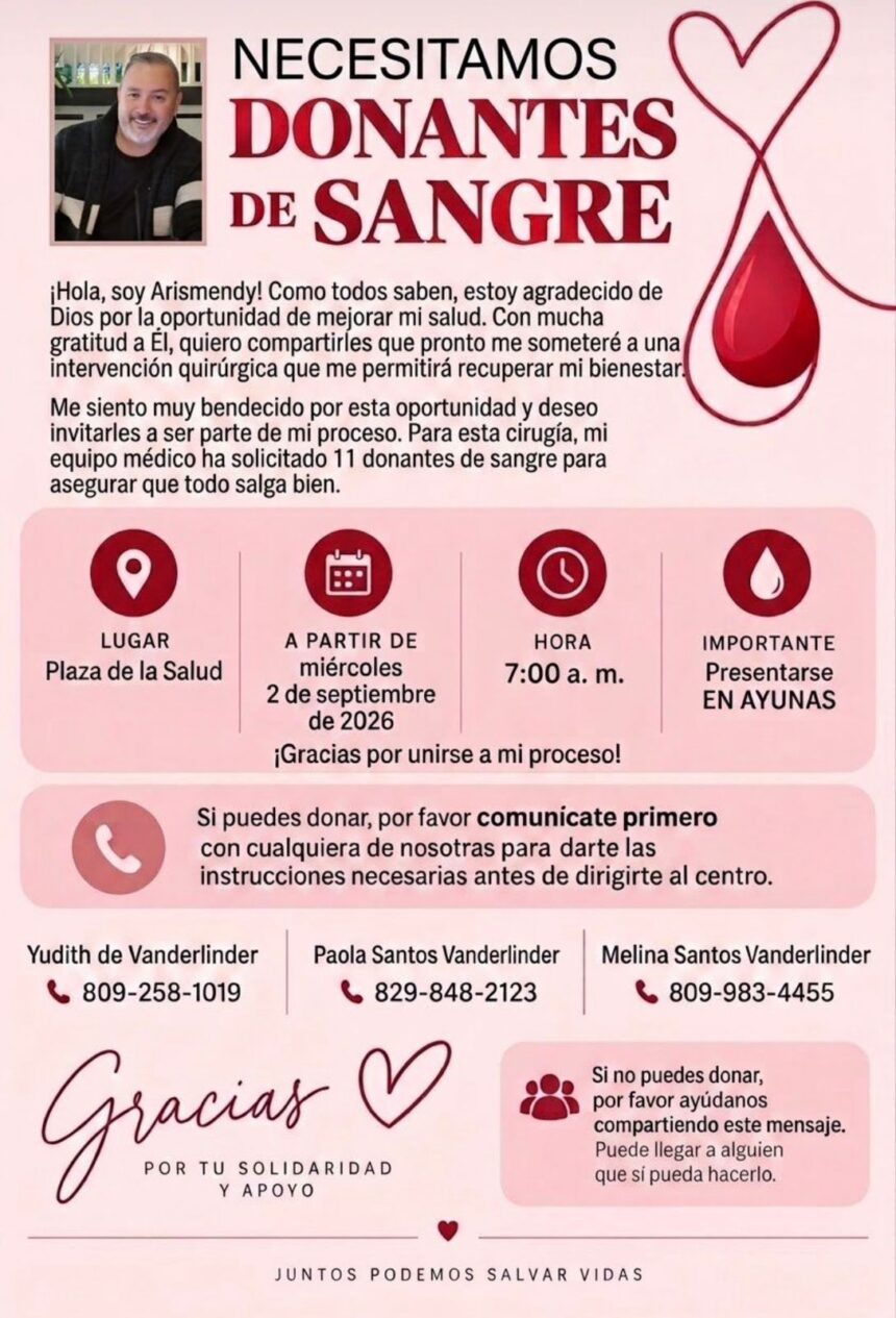 Arismendy solicita donantes de sangre previo a intervención quirúrgica