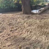 Parceleros lamentan paralización de trabajos de dragado y limpieza del río Masacre