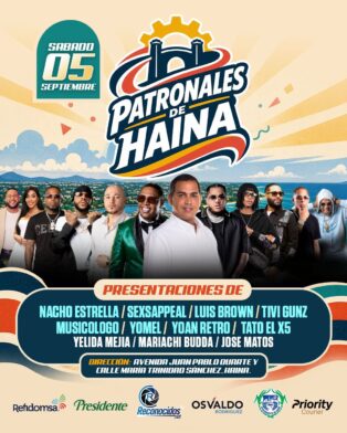 Haina se viste de fiesta: Anuncian cartelera oficial de las Patronales con grandes estrellas de la música