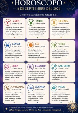 Horóscopo del 6 de septiembre de 2026: descubre qué te deparan los astros