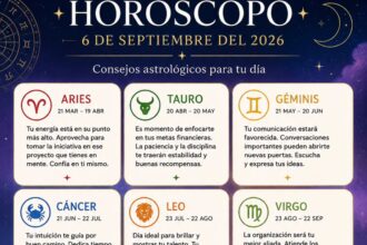 Horóscopo del 6 de septiembre de 2026: descubre qué te deparan los astros