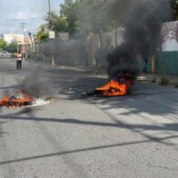 Protesta estudiantil marca inicio del año escolar en liceo Ercilia Pepín de SFM