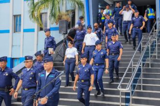 Policía Nacional evacúa en tres minutos a 1,464 agentes durante simulacro de terremoto