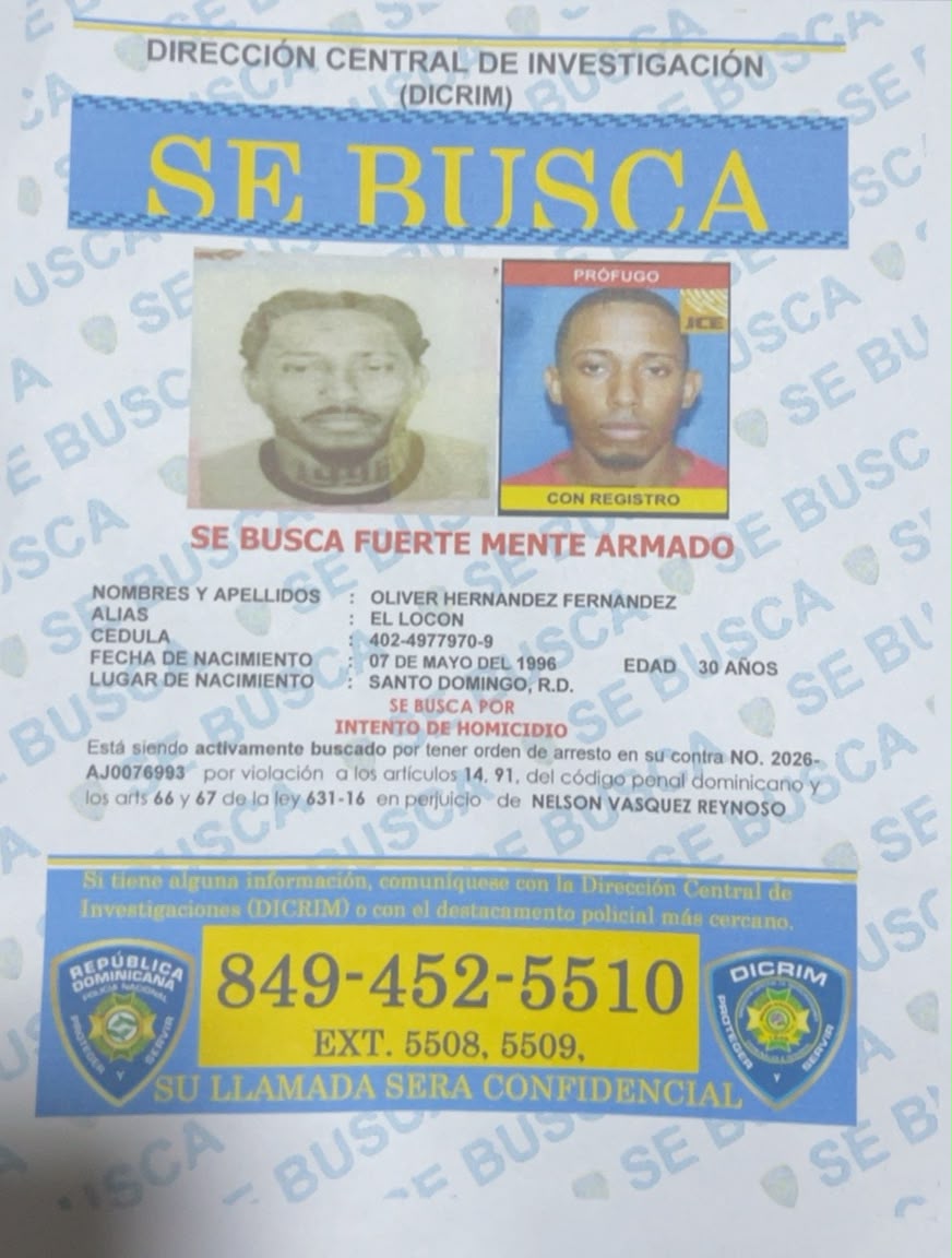 DICRIM y Ministerio Público buscan hombre captado en video tras herir de varios disparos a otro en Cotuí