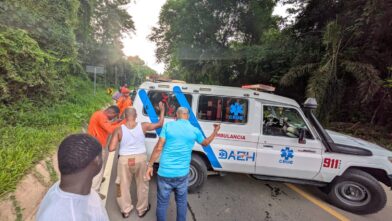 Varias personas heridas tras accidente en el puente de Guayabo, Bayaguana
