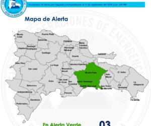 El Gran Santo Domingo y San Cristóbal en alerta verde por lluvias