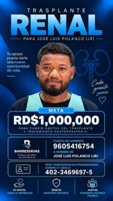 José Luis Polanco busca recaudar RD$1 millón para someterse a trasplante renal