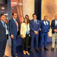 Ministro de Turismo, David Collado y ejecutivos de la aerolinea ITA Airways.
