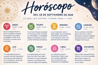 Horóscopo del 18 de septiembre de 2026: predicciones para cada signo