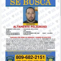 DICRIM busca a hombre señalado por robo millonario de prendas y dinero en efectivo